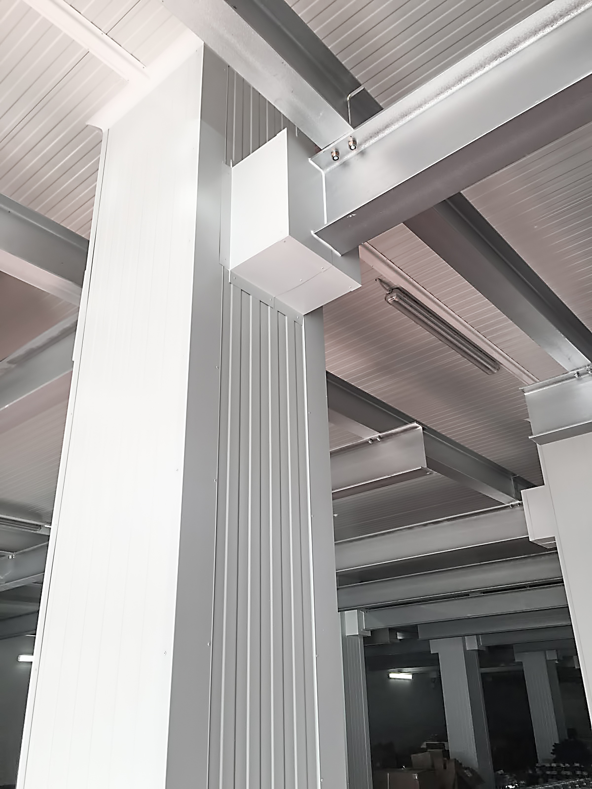 Columnas perfiles interior cámara frigorífica